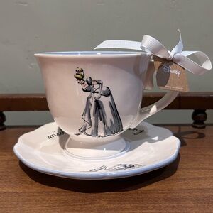 NWTS Rae Dunn Disney Princess Collection Cinderella Ceramic Teacup & Saucer